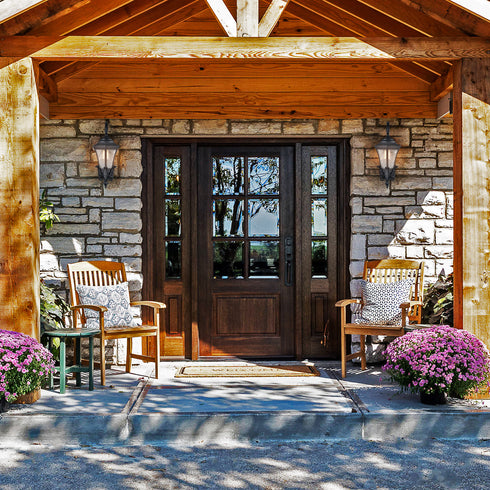 Retro Outdoor Wall Light Fixture Wall Mount Waterproof Matte Black Wall Sconce 20.87" H Glass Outdoor Lantern