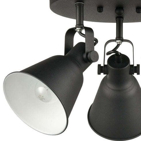 Craco Adjustable Semi Flush Mount Ceiling Light Metal Light Fixture Matte Black