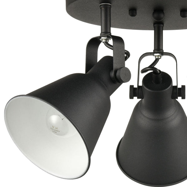Craco Adjustable Semi Flush Mount Ceiling Light Metal Light Fixture Matte Black