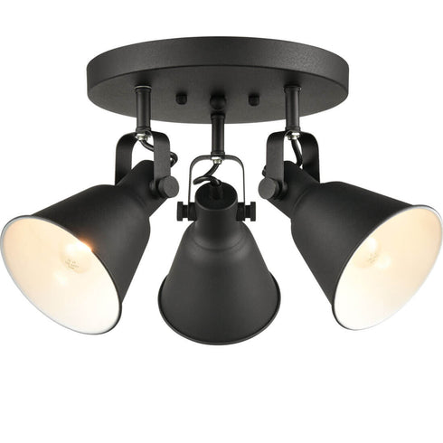Craco Adjustable Semi Flush Mount Ceiling Light Metal Light Fixture Matte Black
