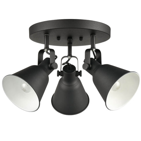 Craco Adjustable Semi Flush Mount Ceiling Light Metal Light Fixture Matte Black