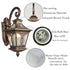 Antique Bronze Outdoor Wall Light Fixture with Water Glass Shade