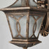 Antique Bronze Outdoor Wall Light Fixture with Water Glass Shade