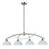 Modern 4-Light Kitchen Pendant Lighting, Brushed Nickel
