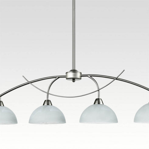 Modern 4-Light Kitchen Pendant Lighting, Brushed Nickel
