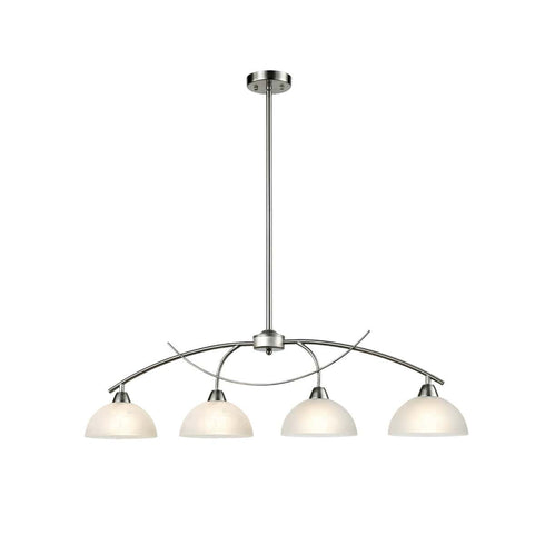 Modern 4-Light Kitchen Pendant Lighting, Brushed Nickel