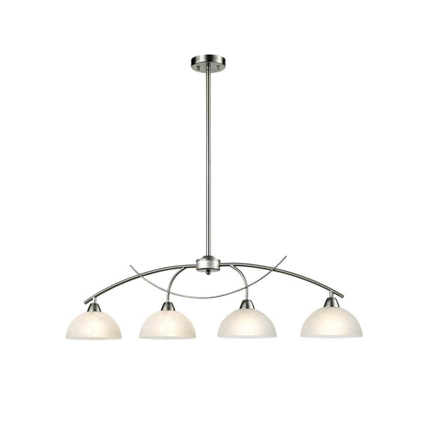 Modern 4-Light Kitchen Pendant Lighting, Brushed Nickel