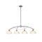 Modern 4-Light Kitchen Pendant Lighting, Brushed Nickel