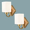 Modern Set of 2 Square Brass Gold Wall Light Fixtures For Bathroom