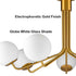 Mid-Century Modern Gold Semi Flush Mount Ceiling Light 7-Light Globe Chandelier Light