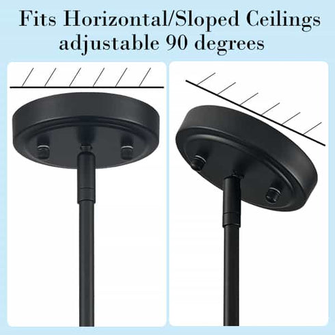 Black Schoolhouse Pendant Light Fixture with Milk Glass Shade