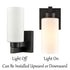 Bathroom Modern Black Wall Sconce Milky White Cylinder Glass Set of 2