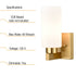 Bathroom Modern Brass Wall Light Milky White Cylinder Glass Set of 2