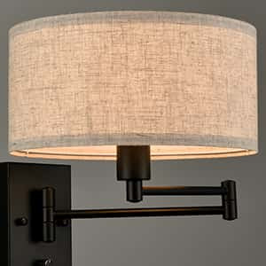 Beige Wall Sconces Plug-in Wall Lamp Swing Arm Wall Lights