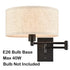 Beige Wall Sconces Plug-in Wall Lamp Swing Arm Wall Lights