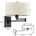 Beige Wall Sconces Plug-in Wall Lamp Swing Arm Wall Lights