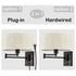 Beige Wall Sconces Plug-in Wall Lamp Swing Arm Wall Lights