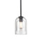 Black Farmhouse Mini Pendant Light with Clear Bell Shades