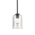 Black Farmhouse Mini Pendant Light with Clear Bell Shades