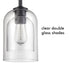 Black Farmhouse Mini Pendant Light with Clear Bell Shades