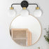 White Vanity Light Fixture Bathroom 3-Light Wall Light with White Metal Shade Over Mirror Lighting