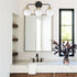 White Vanity Light Fixture Bathroom 3-Light Wall Light with White Metal Shade Over Mirror Lighting