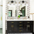 White Vanity Light Fixture Bathroom 3-Light Wall Light with White Metal Shade Over Mirror Lighting