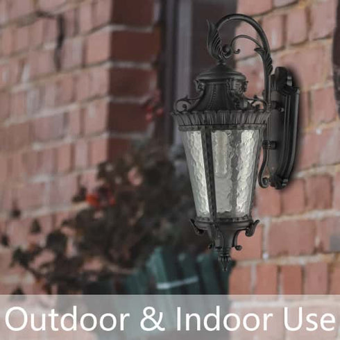 Black Outdoor Wall Lantern Sconce Waterproof Porch Light Fixture