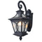 Black Outdoor Wall Sconce Light with Water Glass Shade