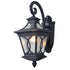 Black Outdoor Wall Sconce Light with Water Glass Shade