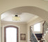 Black Semi Flush Mount Ceiling Light with Fabric Drum Shade Dimmable