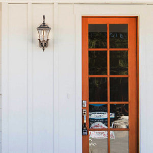 Black and Gold Sconces Wall Lighting 20.87" H Exterior Wall Light Fixture Waterproof Aluminium with Glass Outdoor Lanterns