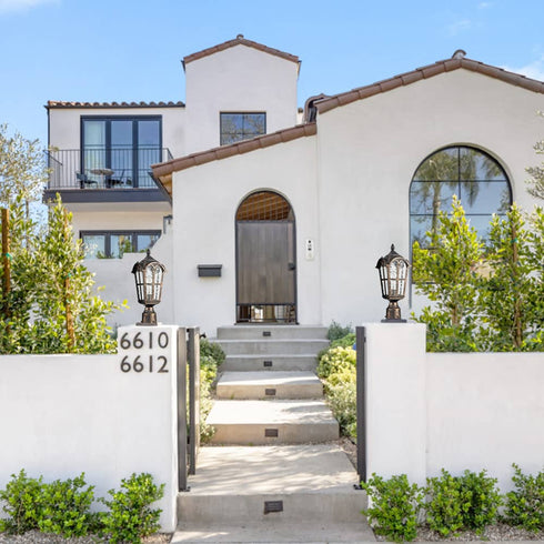 Farmhouse Outdoor Post Light Fixture Pole Lantern Antique Brass