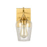 Clear Glass Bathroom Vanity Wall Sconce - Pack of 2