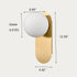 Modern Brass Globe Wall Light Sconce with Opal Glass Shade