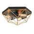 Bernalda Brass Metal Frame Ceiling Lighting Cage Flush Mount Ceiling Lights