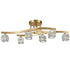 Polignano Brass Modern Ceiling Lights with Cube Crystal Glass Shades