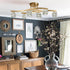 Polignano Brass Modern Ceiling Lights with Cube Crystal Glass Shades