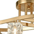 Polignano Brass Modern Ceiling Lights with Cube Crystal Glass Shades