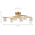 Polignano Brass Modern Ceiling Lights with Cube Crystal Glass Shades