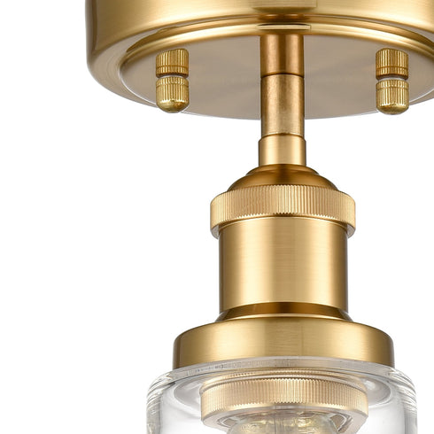 Brass Modern Glass Ceiling Light Dome Shade Kitchen Lamp