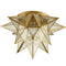 Tricase Brass Seeded Glass Moravian Star Flush Mount Ceiling Light, 18-Inch