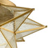 Tricase Brass Seeded Glass Moravian Star Flush Mount Ceiling Light, 18-Inch