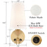 Brass Wall Sconce Set of 2 Fabric Wall Lamp with USB Port and Switch