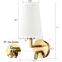 Brass Wall Sconce Set of 2 Fabric Wall Lamp with USB Port and Switch