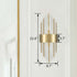 Brass Wall Sconces Lighting 2 Pack Elegant Glass Rod Wall Mount Lamp