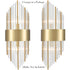 Brass Wall Sconces Lighting 2 Pack Elegant Glass Rod Wall Mount Lamp