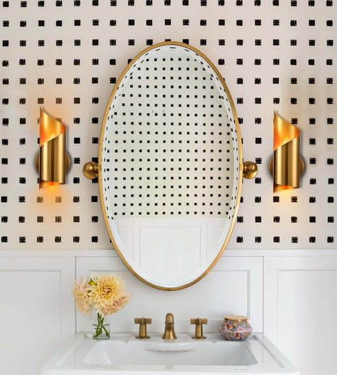 Brass Wall Sconces Sets of 2 Streamline Wall Light Lighting Fixture