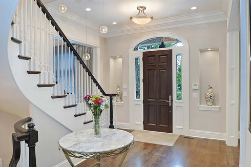 Brushed Nickel Ceiling Light Glass Ceiling Lighting Fixture