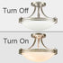 Brushed Nickel Ceiling Light Glass Ceiling Lighting Fixture